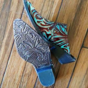 Patricia Nash mules size 7 teal